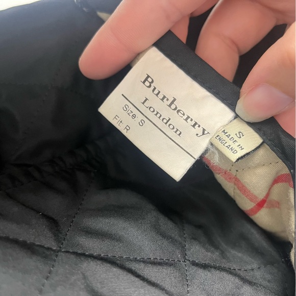 BURBERRY London QUILTED JACKET WOMENS Small BLACK Button Nova Double Breast - Picture 4 of 16